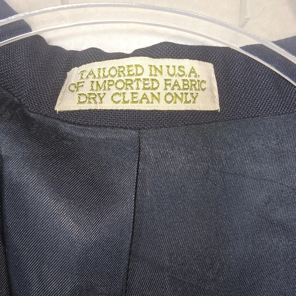 Orvis Mens Navy Blue Blazer Gold Buttons 3 Button 42L Tailored USA Made